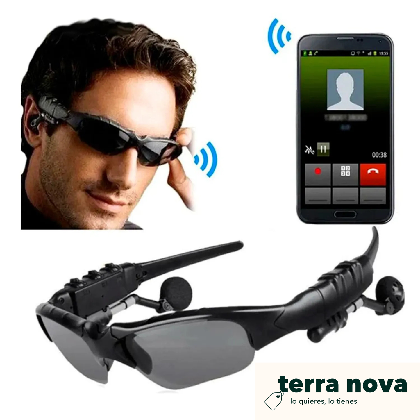 LENTES DE SOL CON AUDIFONOS BLUETOOTH 5.0 INALAMBRICO - PREMIUM "😎 Escucha música sin usar audífonos"