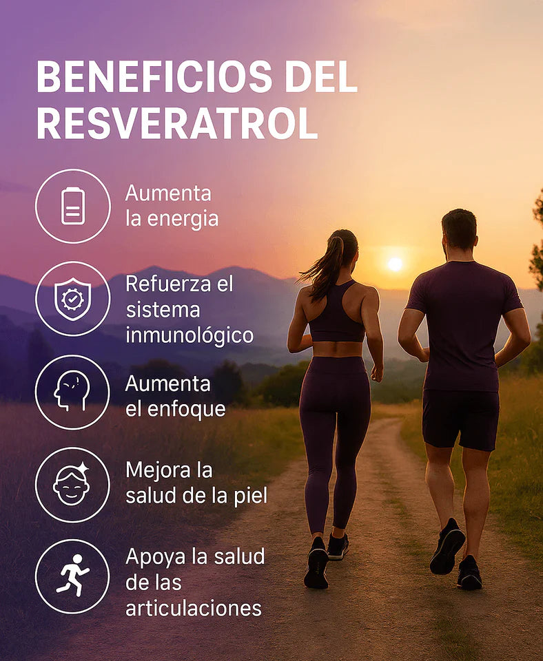 NAD+ RESVERATROL 1000MG 60 CAPS "Empieza a apoyar tu energía desde los primeros días de uso"