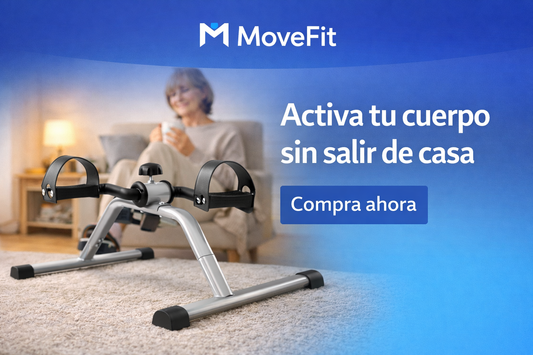 MoveFit® Mini Bicicleta Estática Pedales Portátil | Ejercitador de Manos y Pies