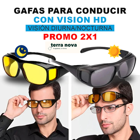 Gafas con vision HD para conducir 2X1 🚗 Elimina reflejos molestos y mejora tu visión al instante