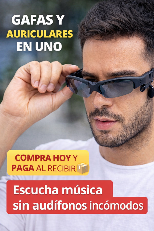 LENTES DE SOL CON AUDIFONOS BLUETOOTH 5.0 INALAMBRICO - PREMIUM "😎 Escucha música sin usar audífonos"
