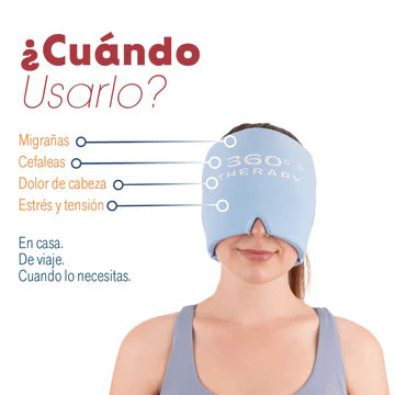 Gorro Gel Alivio Migraña Dolor Cabeza Compresa Frio Caliente
